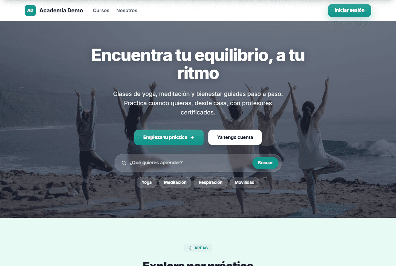 Plantilla Bienestar y Yoga de Talemy