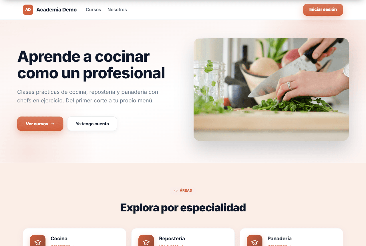 Plantilla Gastronomía y Cocina de Talemy