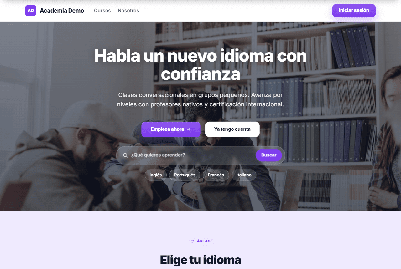 Plantilla Idiomas de Talemy