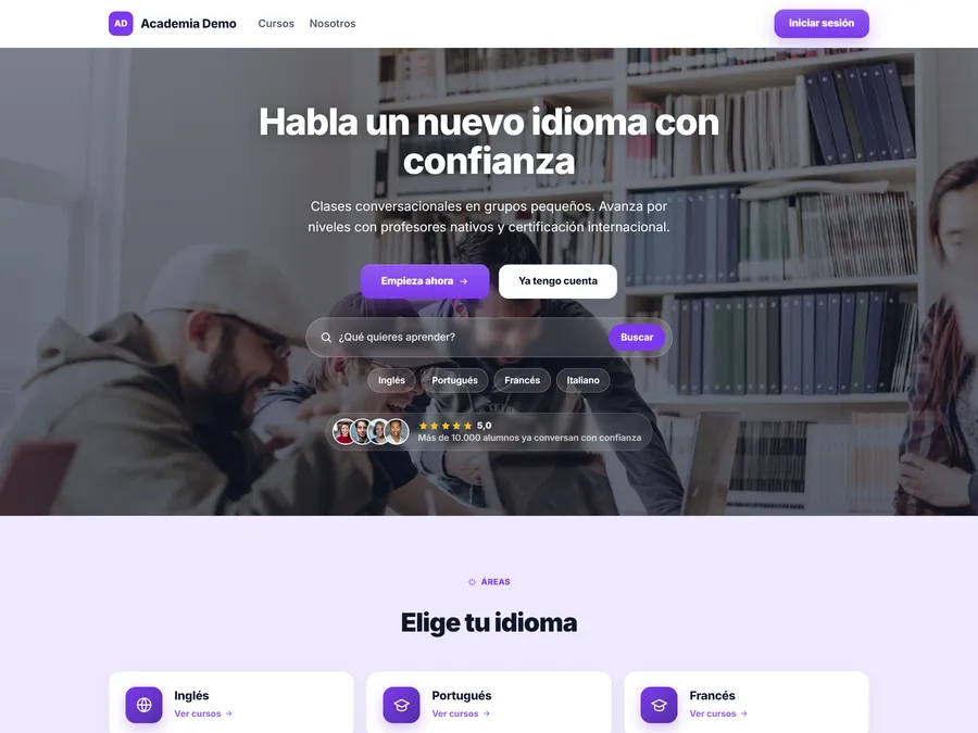 Plantilla Idiomas